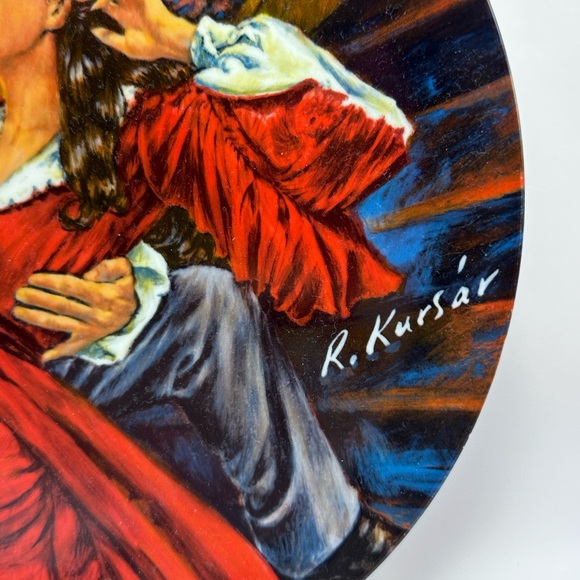 Scarlett and Rhett The Gone With The Wind Plate, Knowles Raymond Kursar 10” - Picture 3 of 6